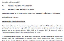 Convention collective et règlement des griefs