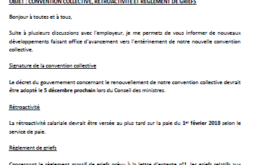 Convention collective, rétroactivité et règlement de griefs