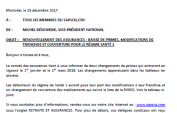 Renouvellement des assurances