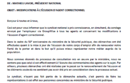 Modifications à l’écusson d’agent correctionnel