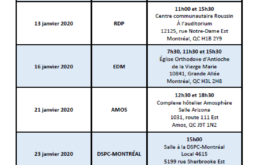 Calendrier de la tournée provinciale 2020